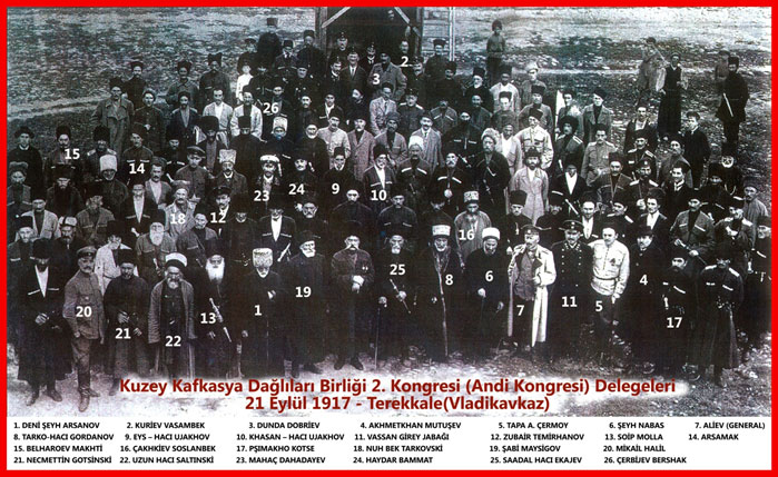 Kuzey Kafkasya Dağlıları Birliği 2.Kongresi Andi Kongresi